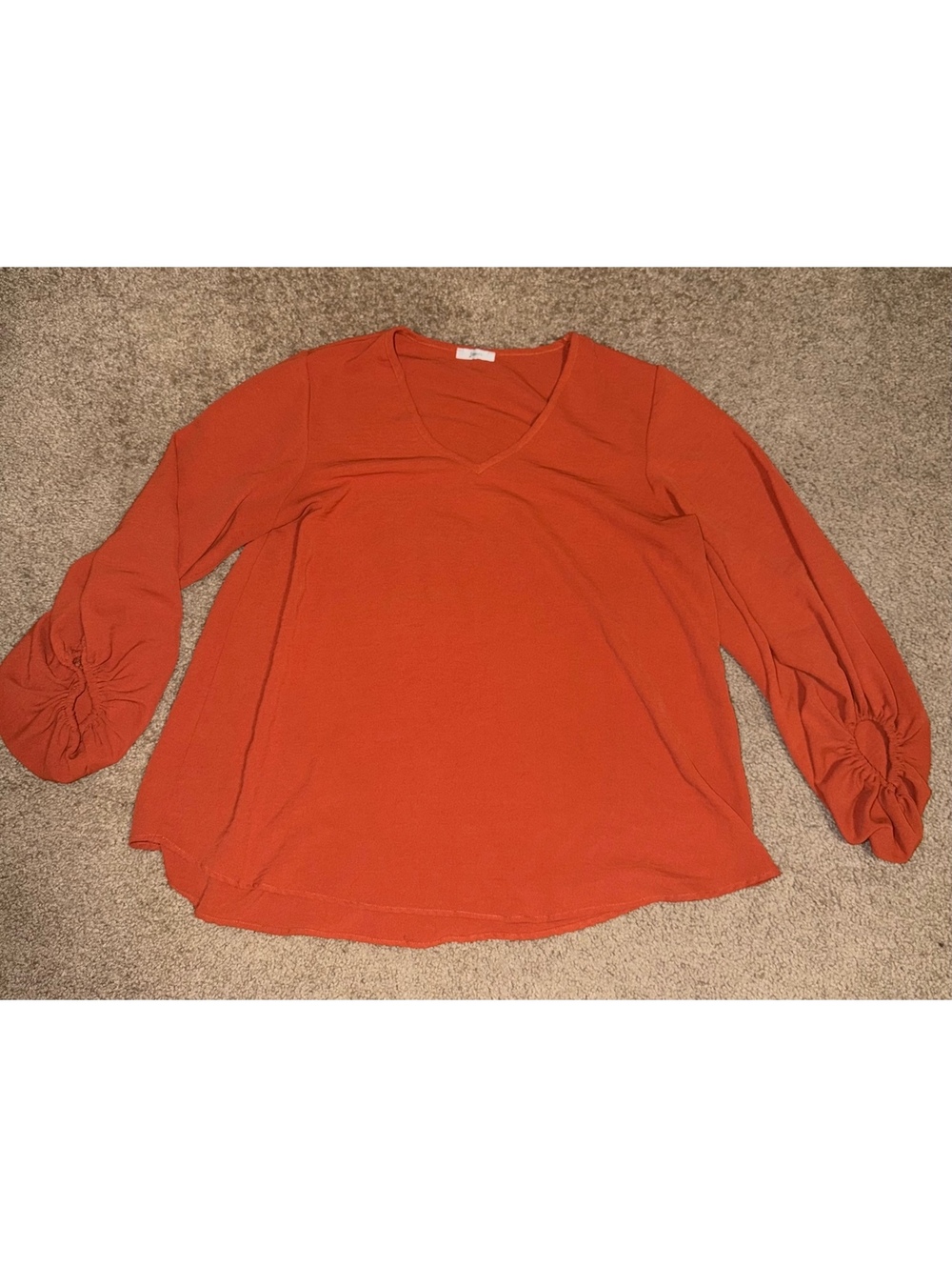 Jodifl orange long sleeve blouse size large